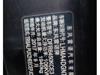 17年雷诺科雷嘉小型车
