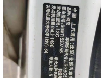 19年别克威朗小型车