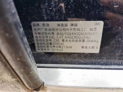 16年奥迪奥迪A8L小型车