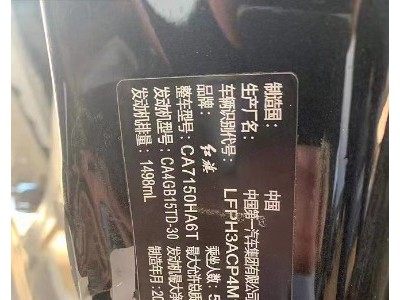 21年红旗红旗H5中型车