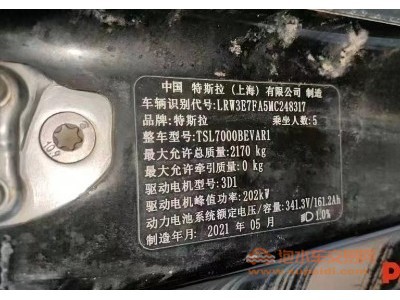 21年特斯拉MODEL 3中型车